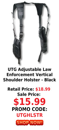 UTG Adjustable Law Enforcement Vertical Shoulder Holser Black