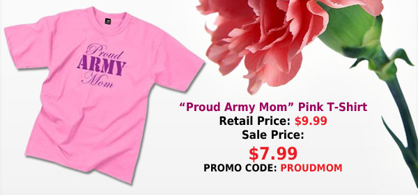 Proud Army Mom Pink Tshirt