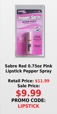 Sabre Red 0.75oz Pink Lipstick Pepper Spray