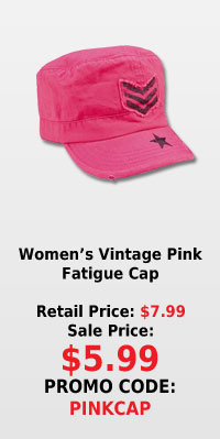 Women's Vintage Pink Fatigue Cap