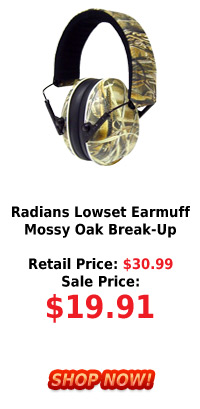 Radians Lowset Earmuff in Mossy Oak Break-up