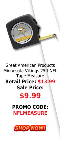 Great American Products Minnesota Vikings 25ft NFL Tape Measure