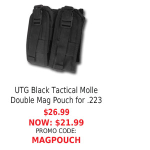 UTG Black Tactical Molle Double Mag Pouch for .223