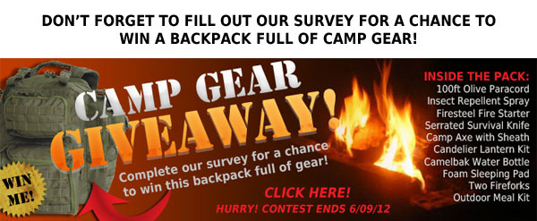 Camp Gear Giveaway! Click here to enter for a chance to win!