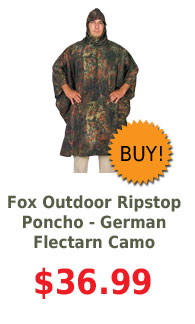 Fox Outdoor Ripstop Poncho German Flectarn Camouflage