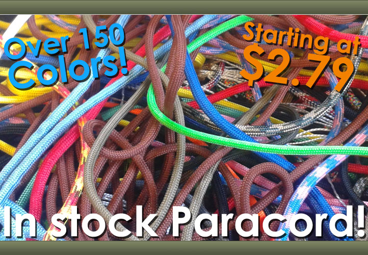 In stock Paracord Over 150 colors Starting at $2.79