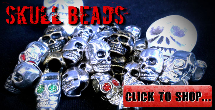 Awesome Skull beads for your paracord project!