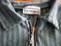IN CHARGE  ~ SHORT SLEEVES - ZIPFRONT -GRAY STRIPE