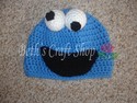 Blue Monster Crochet Hat/Scarf/Mitten Set
