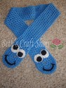 Blue Monster Crochet Hat/Scarf/Mitten Set