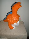 Orange and Blue T-Rex Hat-Scarf-Mitten Set