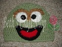 Grouchy Green Monster Hat Mitten Scarf Set (Sesame