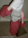 Pink Poodle Hat-fingerless mitts-Legwarmer-Tail Se