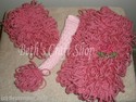 Pink Poodle Hat-fingerless mitts-Legwarmer-Tail Se