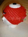 Red Bumpy Crochet Hat  vs 1-  (Yo Gabba Gabba, Mun