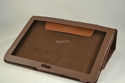 Brown Leather Stand Case Cover for Samsung Galaxy 