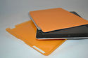 Orange PU Front Smart Cover + Crystal Hard Back Ca