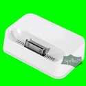 White Charger Cradle Dock + Charging Cable for iPh