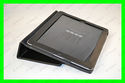 Black Leather Case Smart Cover Folio Stand for App