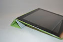 Green PU Front Smart Cover + Crystal Hard Back Cas