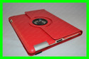 Red Rotating Magnetic Leather Stand Case Smart Cov