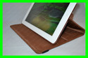Brown Leather Rotating Magnetic Stand Case Smart C
