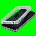 White & Clear Silicone Bumper Case with Metal Butt