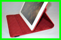Red Rotating Magnetic Leather Stand Case Smart Cov