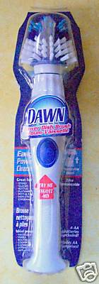 NIP SEALED DAWN POWER DISH BRUSH BATTERY OPERATED POWER SCRUBBER SPIN HEAD  RARE