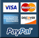 We accept all major credit cards and PayPal