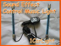 New Blue LED Car Sound Effect Control Music light 