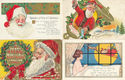 Lot of 4 ~Santa Claus~Vintage Antique Christmas Po