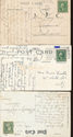 LOT of 7 EARLY old 1900's PARTY  INVITATION POSTCA