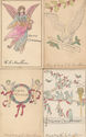 Lot of 15 Hand Colored old LOT VINTAGE ART DECO CH