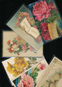 Lot of 6 Floral Vintage flowers greetings Postcard