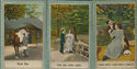 Lot of 3 Romantic Men & Women Vintage Postcards-hh