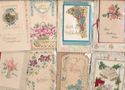 ~Lot of 9 Victorian Greetings Postcards all with A