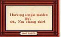 Oh You Classy Skirt... SNAP SHOTS MOTTO Postcard -
