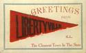 Felt Banner Greetings From Libertyvil?le,Illinois-