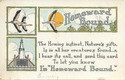 OLD ART & CRAFT Postcard ~Homeword Bound~ Poem-ff2