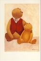 Daddy & Baby Teddy Bear Postcard-New-LL815