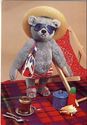 Cute Teddy Bear on Vacation Postcard-New-LL819