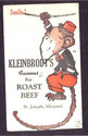 Old Ad Card-Kleinbrodts Beef St. Joseph Missouri-M