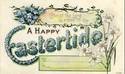 A Happy Eastertide Antique Embossed Postcard-kk618