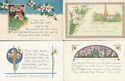  Lot of 4 Whitney Easter Postcards with flowers, C