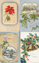 Lot of 4 Vintage Embossed Antique Christmas Postca