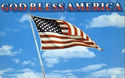 God Bless America with Patriotic Postcard- Unused