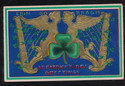 Irish St. Patrick's Day  Lyre Shamrocks Postcard-p