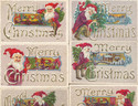 Lot of 6 Santa Claus Elves Christmas Postcards-pp2