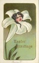 Fantasy Lady in Lily Flowers Easter Postcard-V137